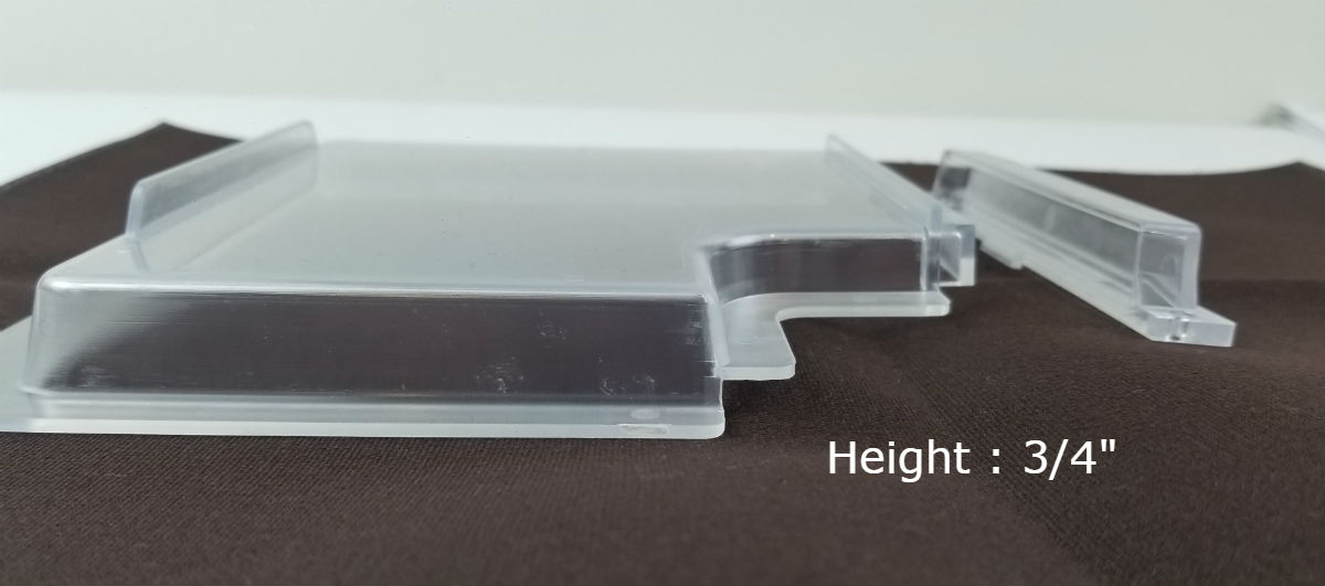 Dexter Left Hand Clear Plexiglass RV Screen Door Slide and Stopper